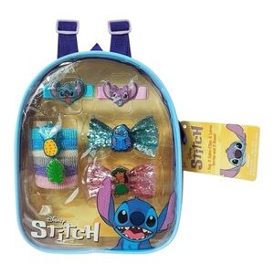 Disney Stitch Kids Toy Backpack with Sparkly Accessories - Blue and Purple